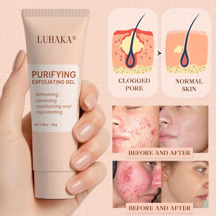 Luhaka® Purifying Exfoliating Gel for Acanthosis Nigricans, Exfoliation, Dark Spots, Skin Tags, and Eczema ✨