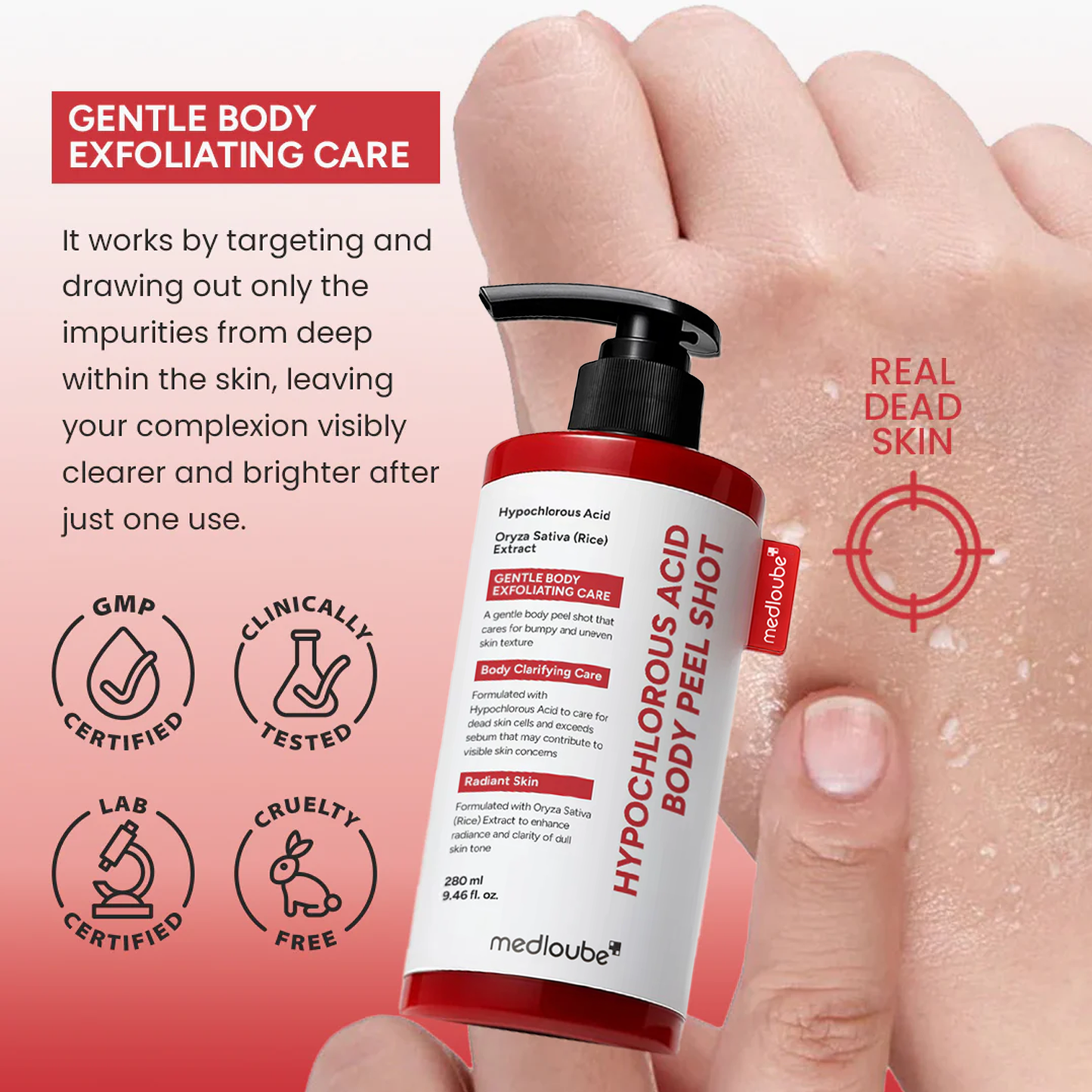 medloube Hypochlorous Acid Rice Peel Shot Duo ACE 4