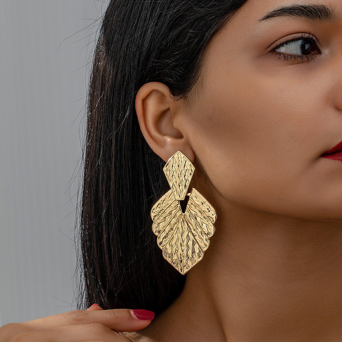 CZTICLE® Iron Foliage Statement Earrings