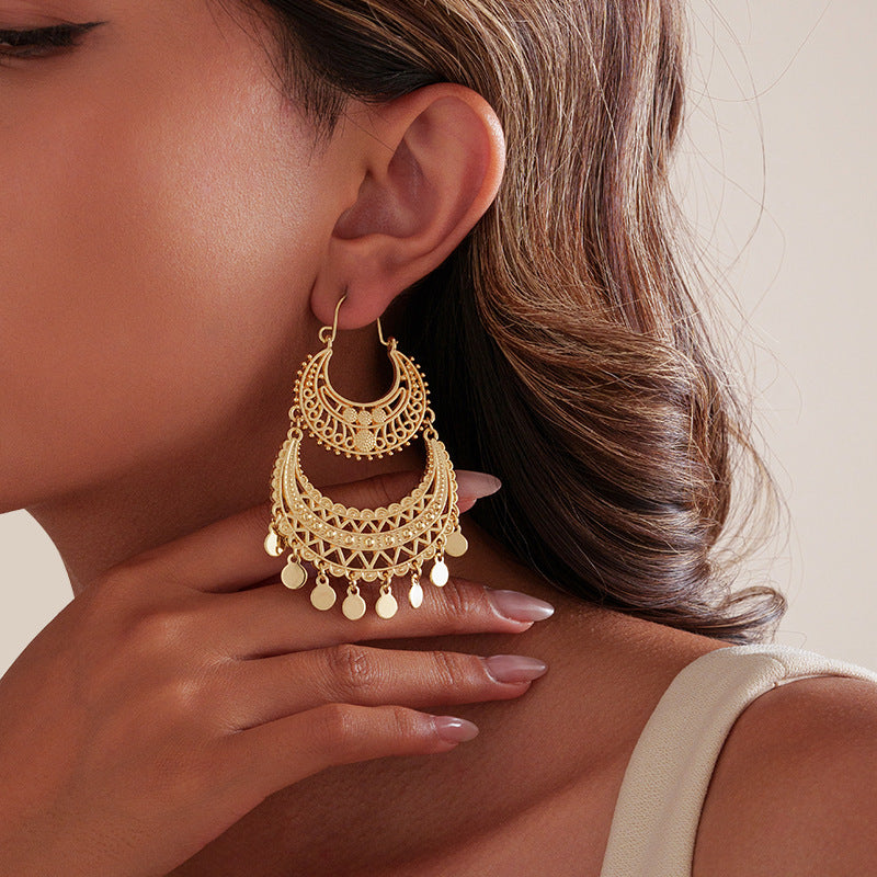 CZTICLE® Gypsy Moonbeam Long Tassel Earrings