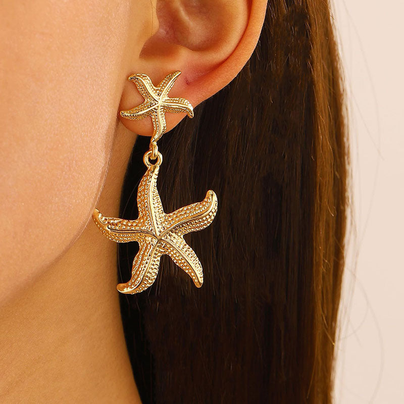 CZTICLE® Tide Whisper Starfish Earrings