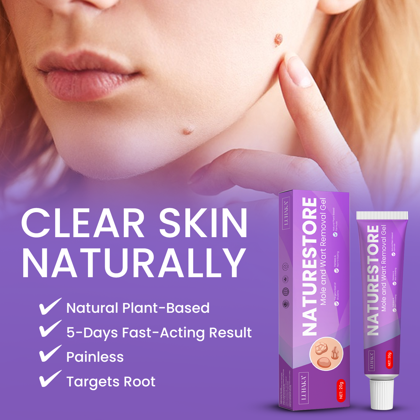 Luhaka® Naturestore Wart and Mole Removal Gel