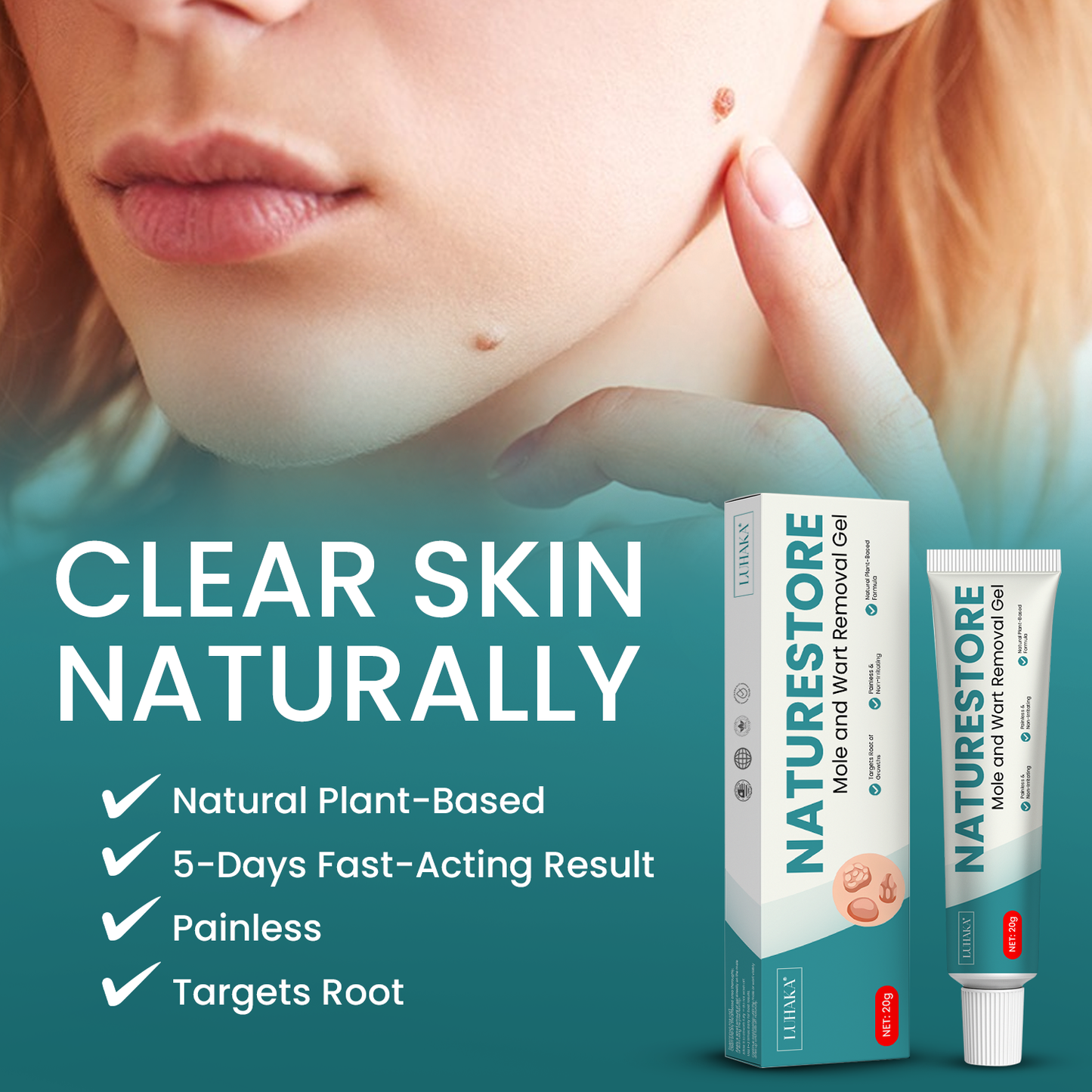 Luhaka® Naturestore Mole and Wart Removal Gel