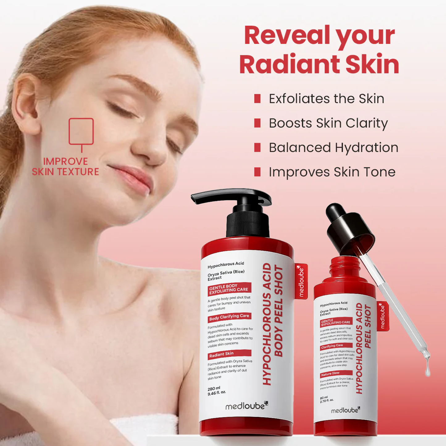 medloube Hypochlorous Acid Rice Peel Shot Duo ACE 1