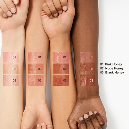 Almost Honey Lipstick in Black Honey, Pink Honey and Nude Honey ACE