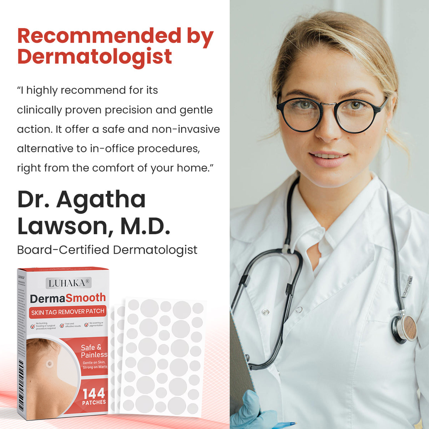 Luhaka® DermaSmooth Skin Tag Remover Patch