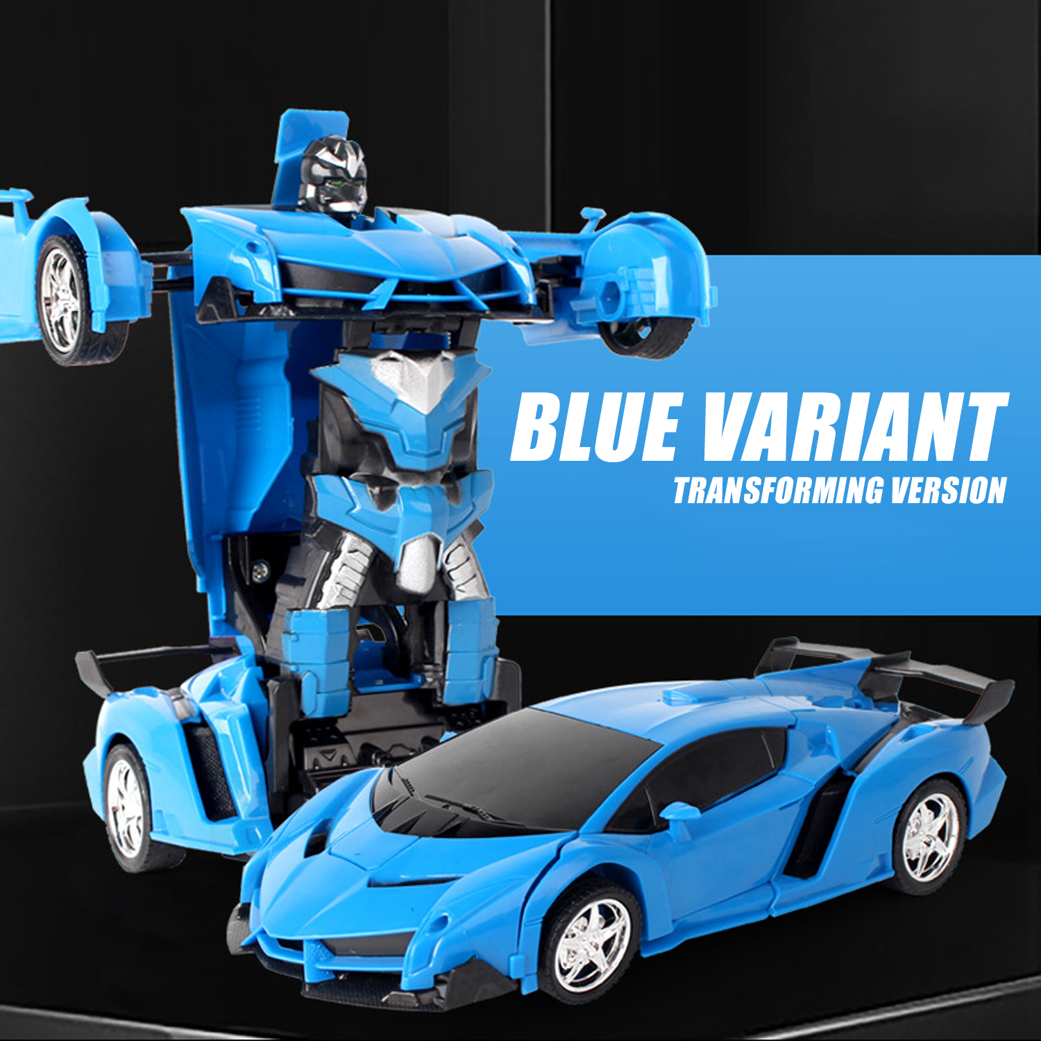 Blue - 24cm Transforming Car
