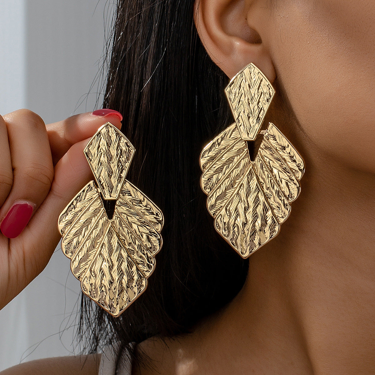 CZTICLE® Iron Foliage Statement Earrings