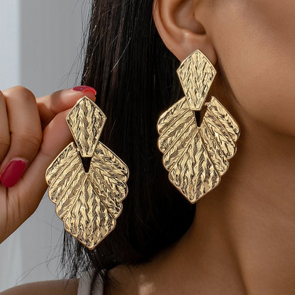 CZTICLE® Iron Foliage Statement Earrings