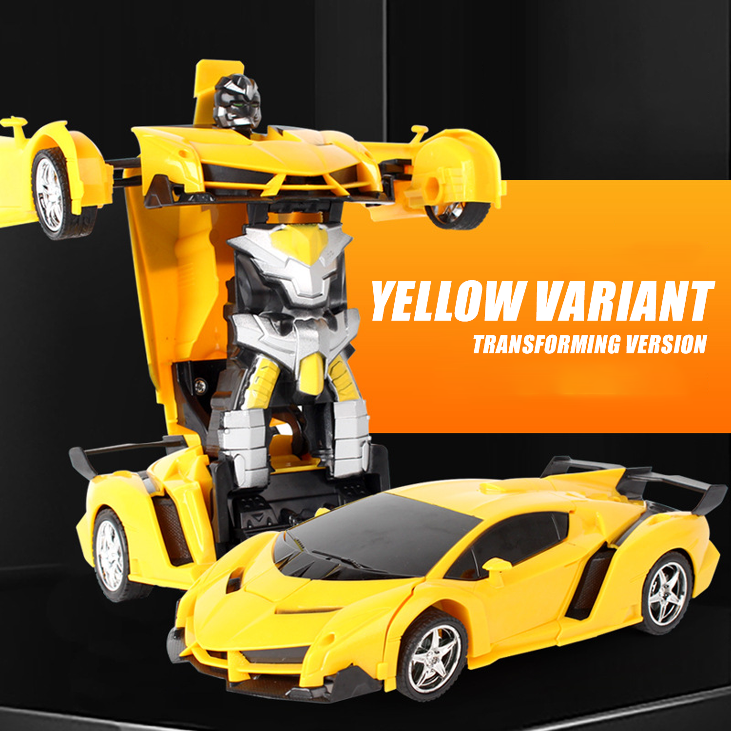 Yellow - 24cm Transforming Car