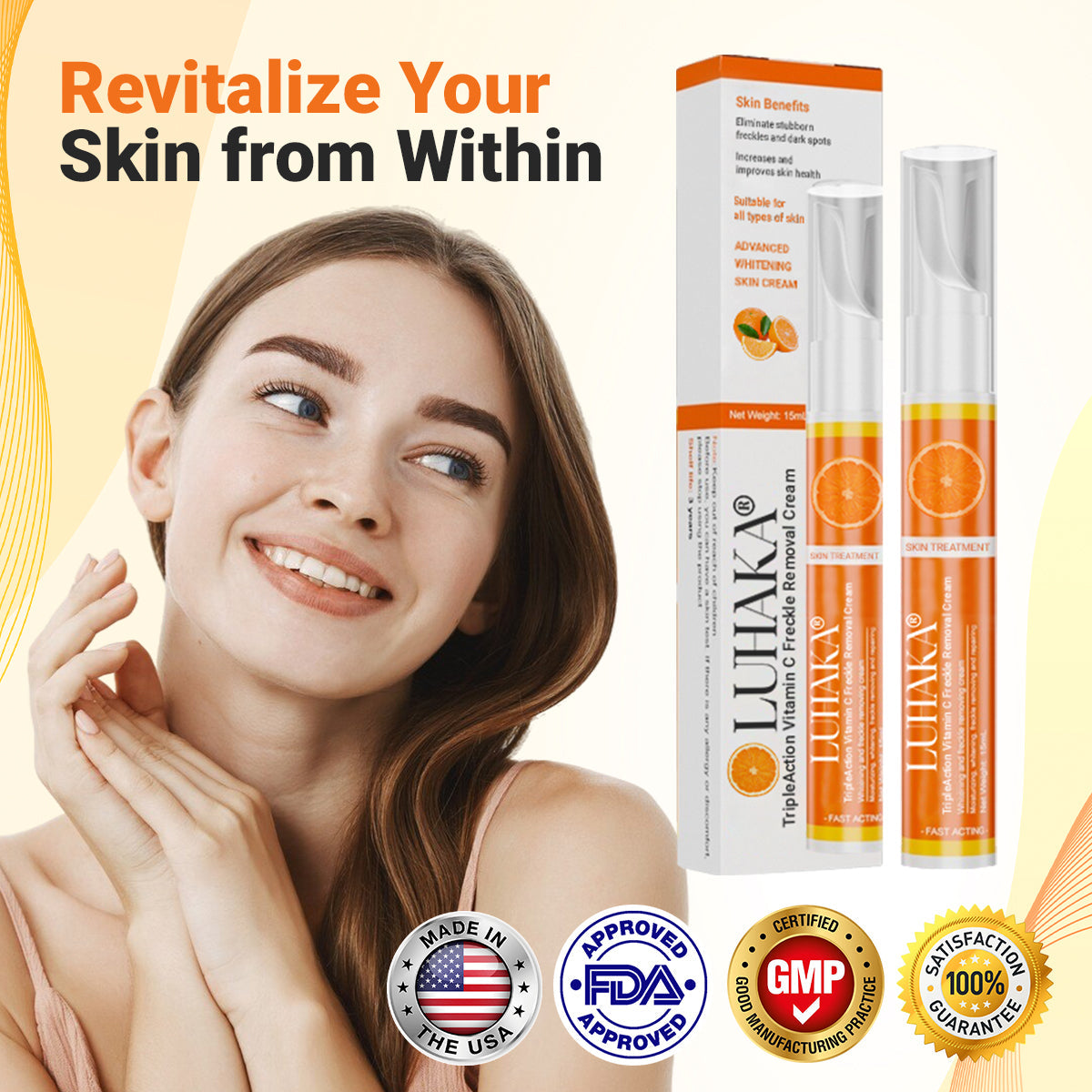 Luhaka® TripleAction Vitamin C Freckle Removal Cream ACE