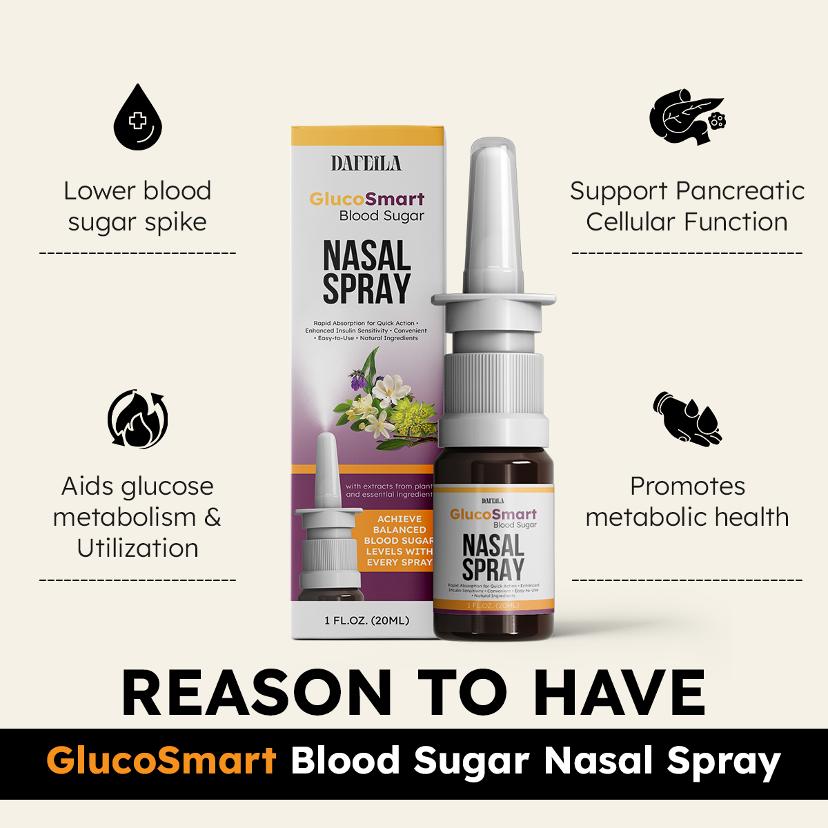 Dafeila™ GlucoSmart Blood Sugar Nasal Spray💥Enjoy Special Discounts💥